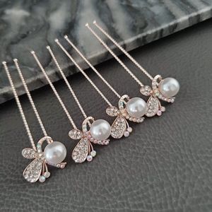 NEW 4pcs Butterfly Pearl hair Pin jewelry SET Gala